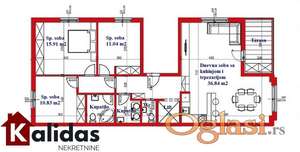 Novi Sad, Telep, 100 m2, ČETVOROSOBAN STAN SA GARAŽOM! Cena sa PDV-om